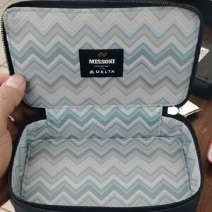 Missoni Blue Gray Chevron Toiletry Bag
